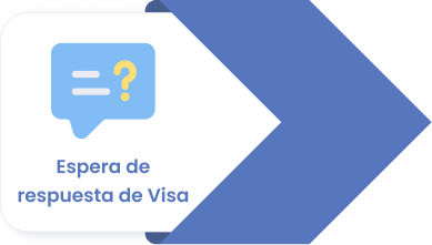 espera de respuesta de visa